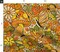 Retro Shrooms Mushroom Butterfly 1970S Hippie Groovy Daisies Flower Power Boho Brown Orange Yellow Custom Printed Fabric by Spoonflower Various Fabrics by the Yard or Fat Quarter